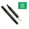 Del Rey Twın Marker Bg52 Deep Green Çift Uçlu Grafik Kalemi Mn-dr052