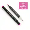 Del Rey Twın Marker Rp86 Vivid Reddish Purple Çift Uçlu Grafik Kalemi Mn-dr086