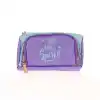 KAUKKO K2532 SPARKLE PLUMP KALEM ÇANTASI DUBLE KOYU LİLA
