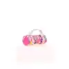 KAUKKO K2595 TRAVEL DOUBLE STRIPE KALEM ÇANTASI PINK