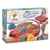 LINO KİNETİK KUM SETİ KALE TEMALI 350 GR KUM+KÜREK+4 KALIP LN-551