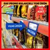 Market Raf Önü Yeni Ürün İkaz Kulakçık Etiketi PVC 10lu Paket