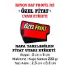 Market Raf Önü ÖZEL FİYAT Karton Fiyat Etiketi, 5 cm x 9 cm, Rafa Takılabilir 100 Adet
