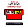 Market Raf Önü ÖZEL FİYAT Karton Fiyat Etiketi, 5 cm x 9 cm, Rafa Takılabilir 100 Adet