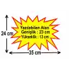 Market Raf Önü Yıldız İndirim Etiketi 24x35 cm. Raf Yıldız Etiketi 100 Adet