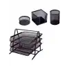 MİMAKS MS-6 METAL EVRAK RAFI + 3 LÜ MASA OFİS SETİ 6 LI