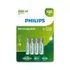 PHILPS R03B4A70/10 İNCE ŞARJLI PİL 4 LÜ 700 MAH