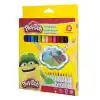 PLAY-DOH 12 RENK KEÇELİ KALEM FIRÇA UÇLU KE009