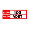 Pvc Yaz - Sil Market Raf Profil İçi Fiyat Etiketi 10 x 3,8 cm 100 Adet