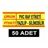 Silinebilir Pvc Market Raf Arası Fiyat Etiketi 3,8x10 cm 50 Adet