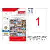 Tanex 210x297 Mm Kuşe Laser Etiket Tw-2000