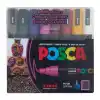 Uni-ball Pc-5m/8c Dc Posca Su Bazlı Marker Koyu Renkler 1.8