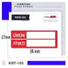 Yazılıp-Silinebilir Selefonlu Karton Raf Profil İçi Fiyat Etiketi 4x10 cm 100 Adet