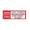 Yazılıp-Silinebilir Selefonlu Karton Raf Profil İçi Fiyat Etiketi 4x10 cm 100 Adet