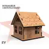 Yıldızlar Ahşap 3d Ahşap Boyanabilir Maket Ev Bym-01