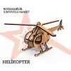 Yıldızlar Ahşap 3d Ahşap Boyanabilir Maket Helikopter Bym-08