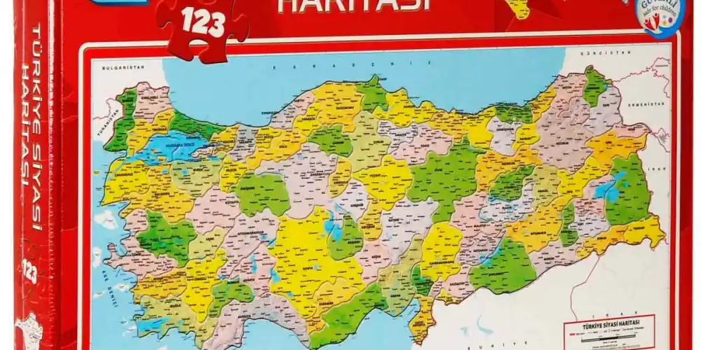123 Parça Puzzle: Türkiye Siyasi Haritası