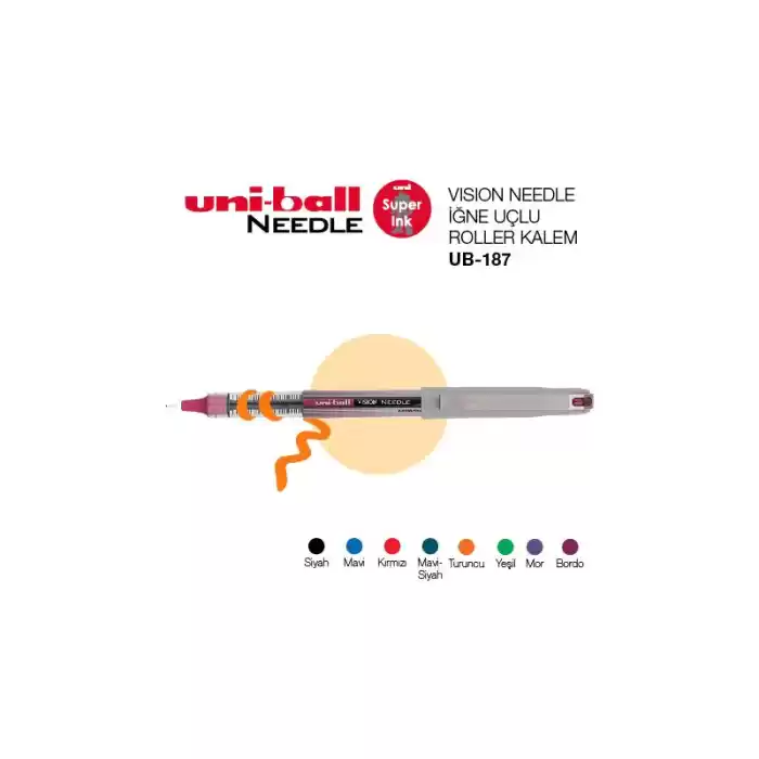 Uni-ball Ub-187s Siyah Needle 0.7 Kalem