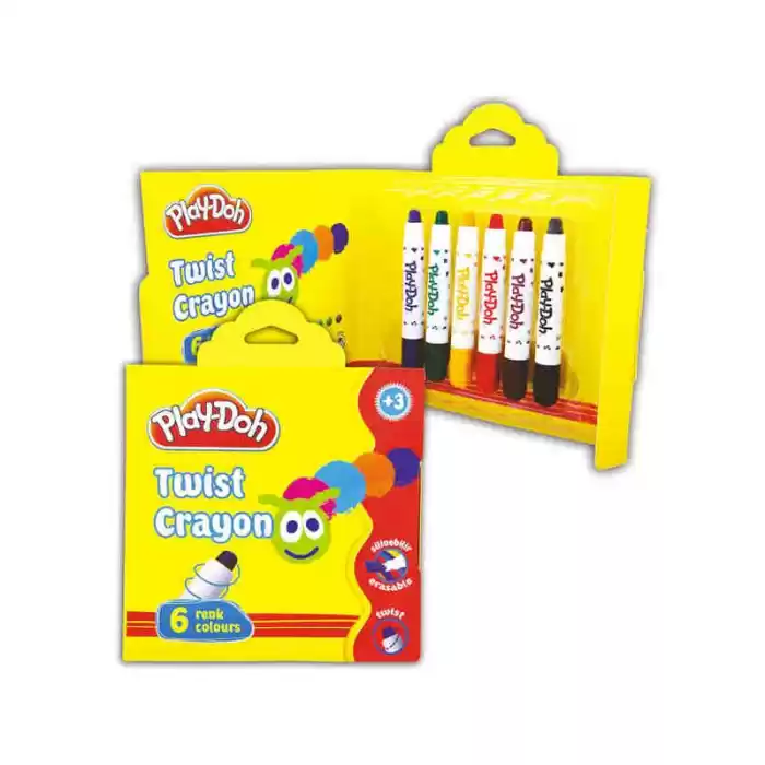 Play-doh 6 Renk Silinebilir Crayon Mum Boya Cr007