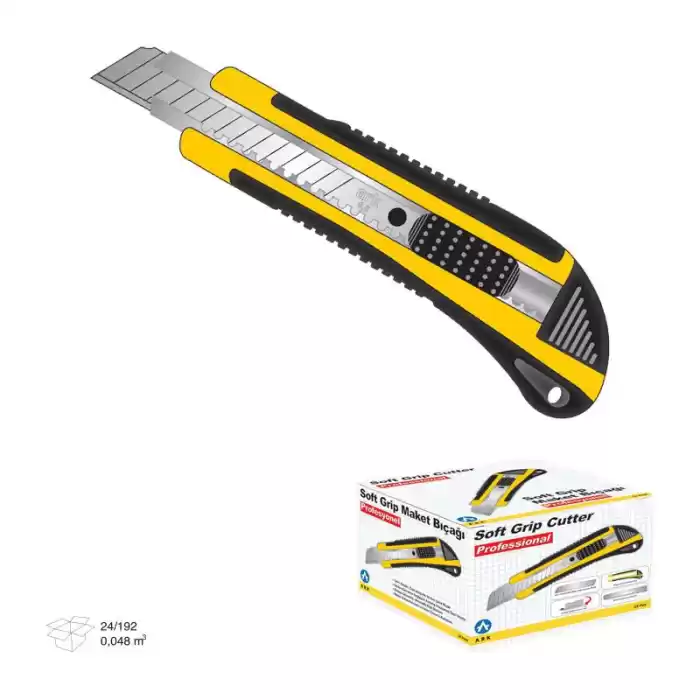 3a Ark 379 Maket Bıçağı Soft Grip Grip Metal Büyük Boy