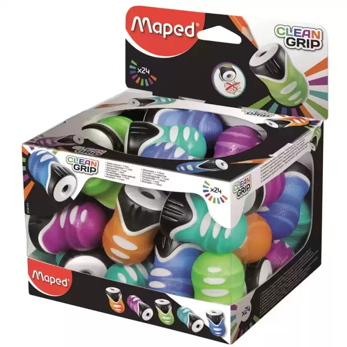 Maped 014111 Clean Grıp Tek Delik Kalemtraş