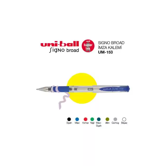 Uni-ball Um-153 Kırmızı Broad İmza Kalemi