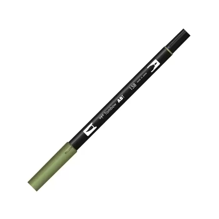 Tombow Dual Brush Pen Dark Olıve T-158