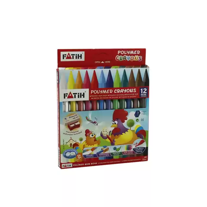 Fatih 12 Renk Wax Crayons Uzun Mum Boya 502201