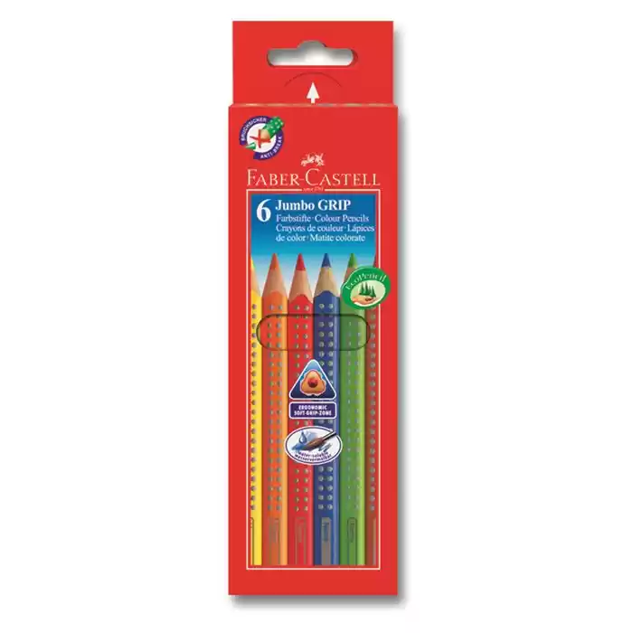 Faber Castell Jumbo Grip 6 Renk Boya Kalemi 110906