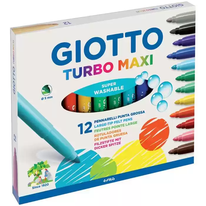Gıotto 12 Renk Turbo Maxı Jumbo Boya Kalemi 454000