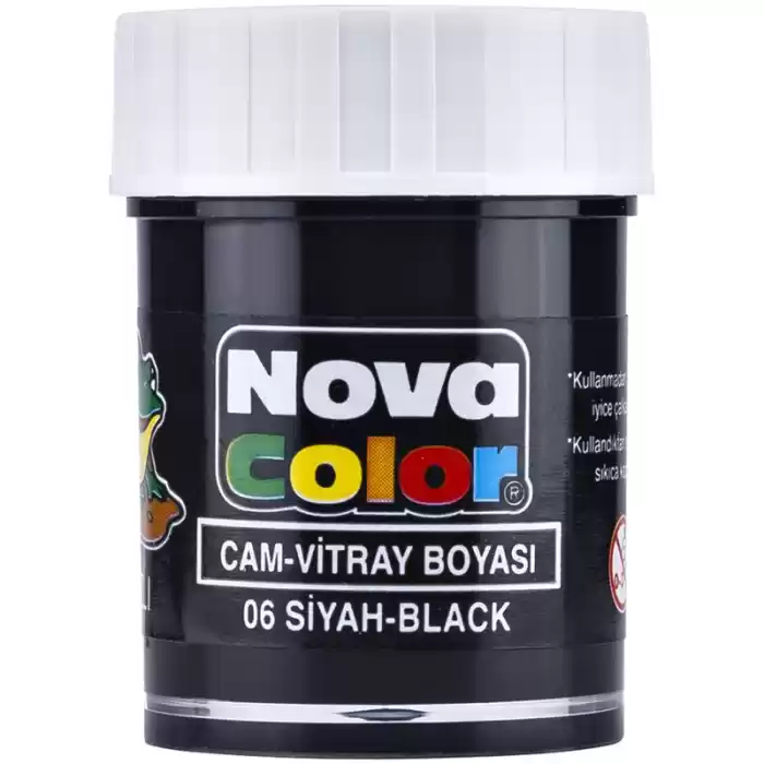 Nova Color Cam Boyası Siyah Su Bazlı Nc-154