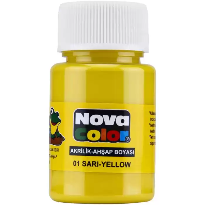 Nova Color Akrilik Boya Sarı Şişe Nc-169