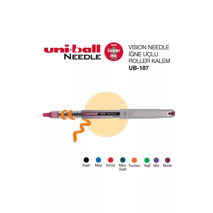 Uni-ball Ub-187s Siyah Needle 0.7 Kalem