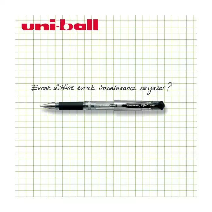Uni-ball Um-153 Mavi Broad Jel İmza Kalemi Sıgno