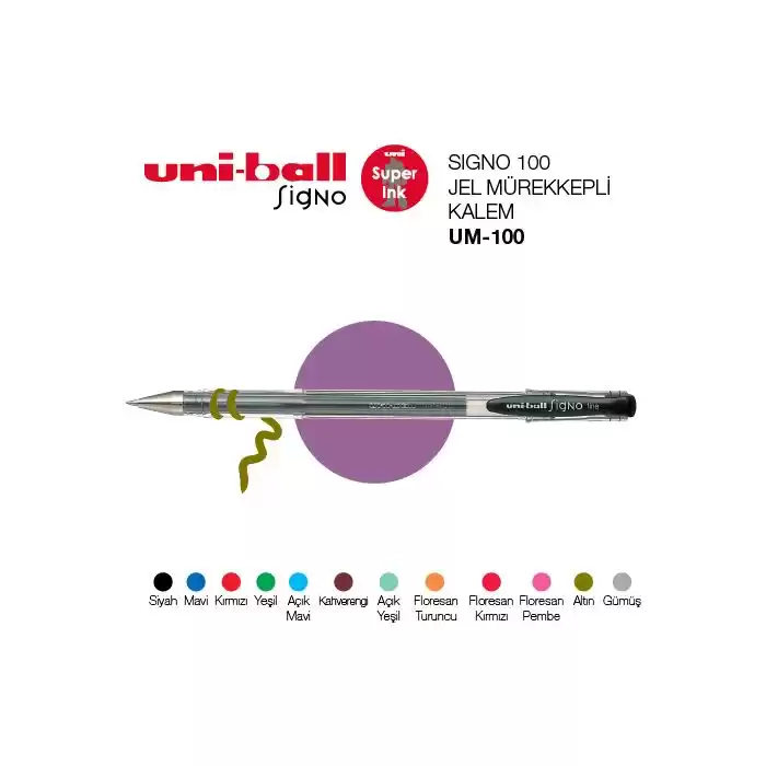 Uni-ball Um-100 Siyah Signo Fine 0.7 Jel Kalem