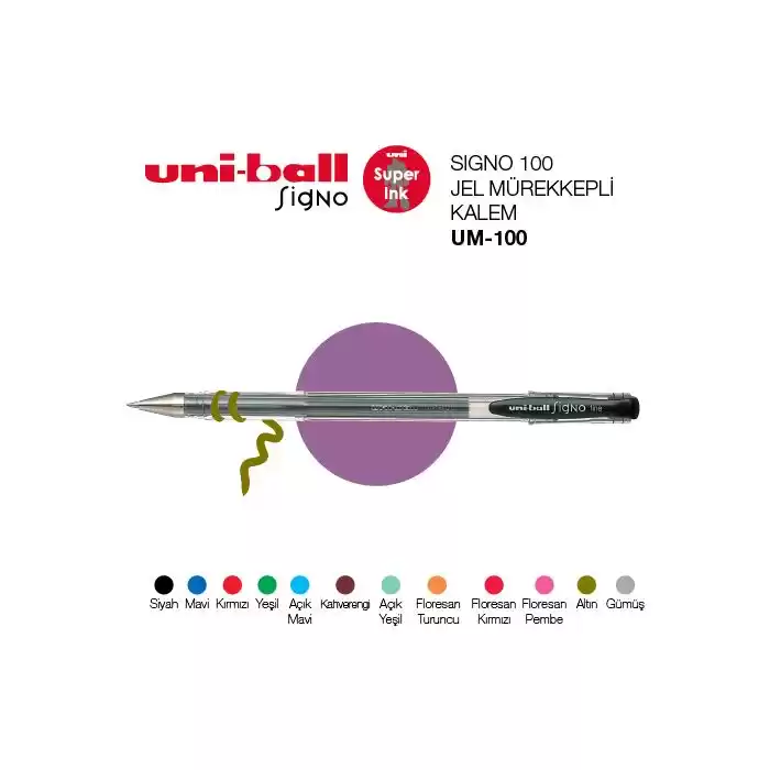 Uni-ball Um-100 Mavi Signo Fine 0.7 Jel Kalem