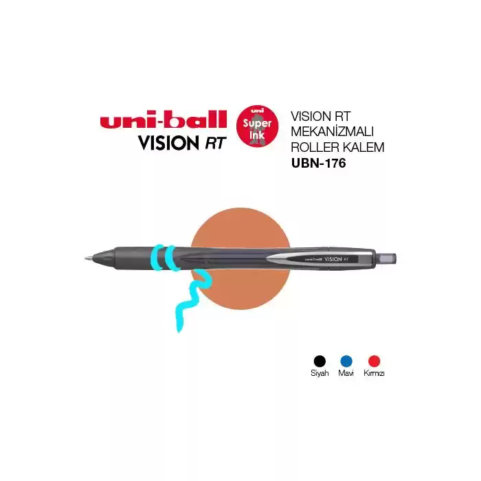 Uni-ball Ubn-176 Kırmızı Basmalı Vısıon 0.6 Kalem