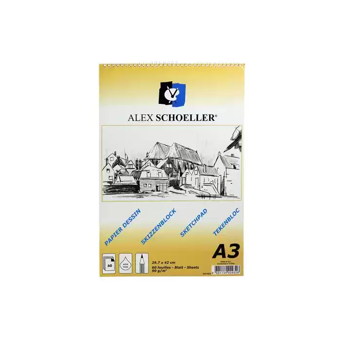 Alex Eskiz Blok A3 60 Yp Spiralli Alx-822