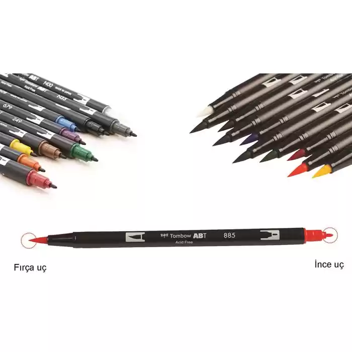 Tombow Dual Brush Pen Rhodamine Red T-725