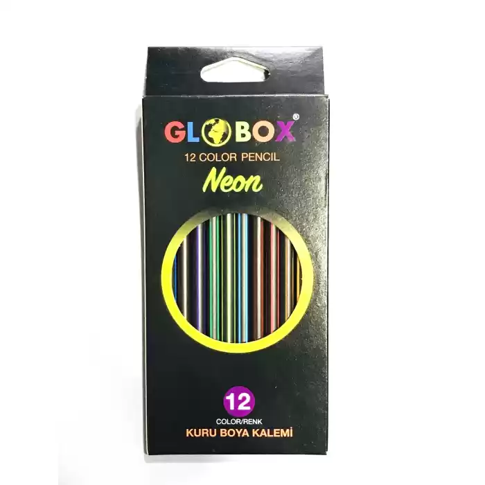 Globox 12 Renk Neon Kuru Boya Kalemi 2588