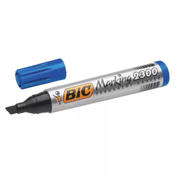 Bic 2300 Mavi Permanent Kalem Kesik Uç 820925