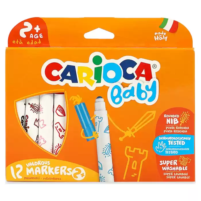 Carioca Baby 12 Renk Jumbo Keçeli Boya Kalemi 42814