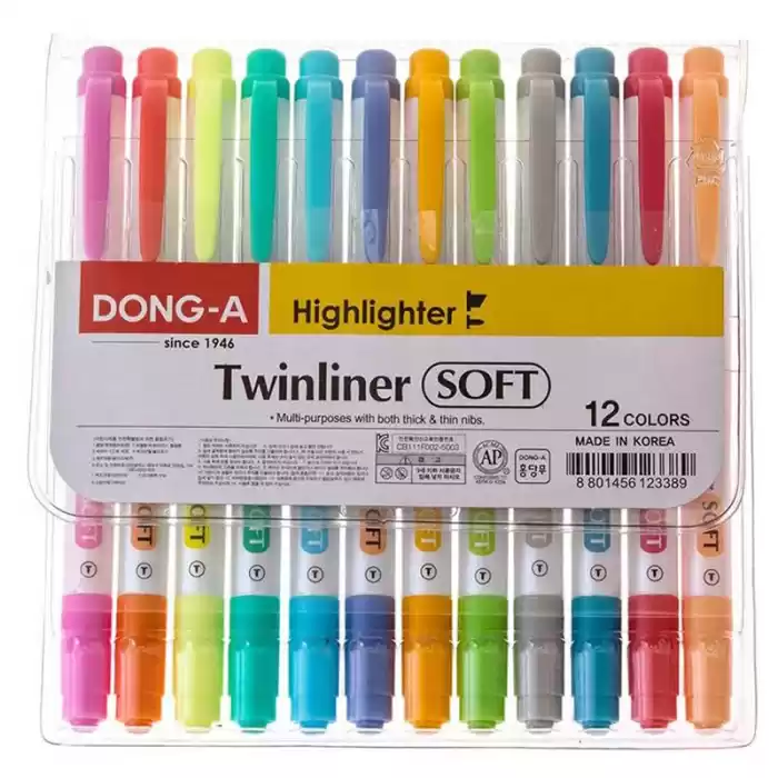 Donga Twınlıner Soft 12 Renk Fosforlu Çift Taraflı