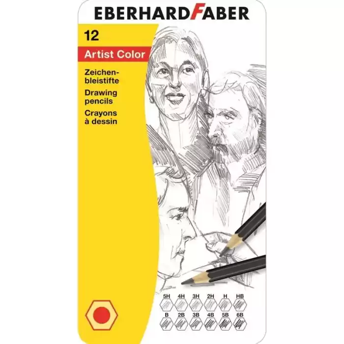 Eberhardfaber 12 Li Çizim Kalemi Metal Kutu Ef-516913