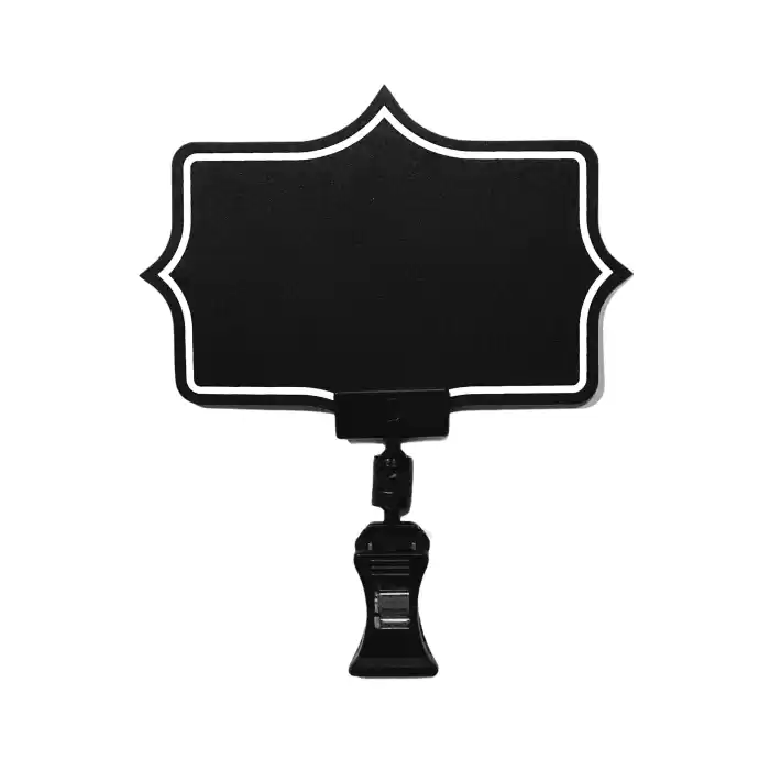 Kirtasiyeavm Mini Mandal Etiket Tutucu ve Yaz / Sil Siyah Yıldız Şekilli Fiyat Etiketi 10 lu Pk