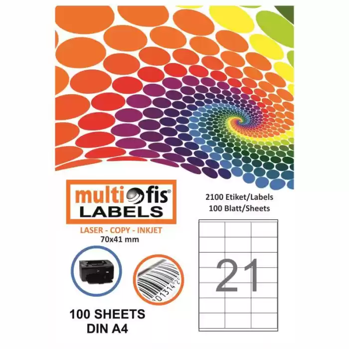 Multiofis 70x41 Laser Etiket 5016
