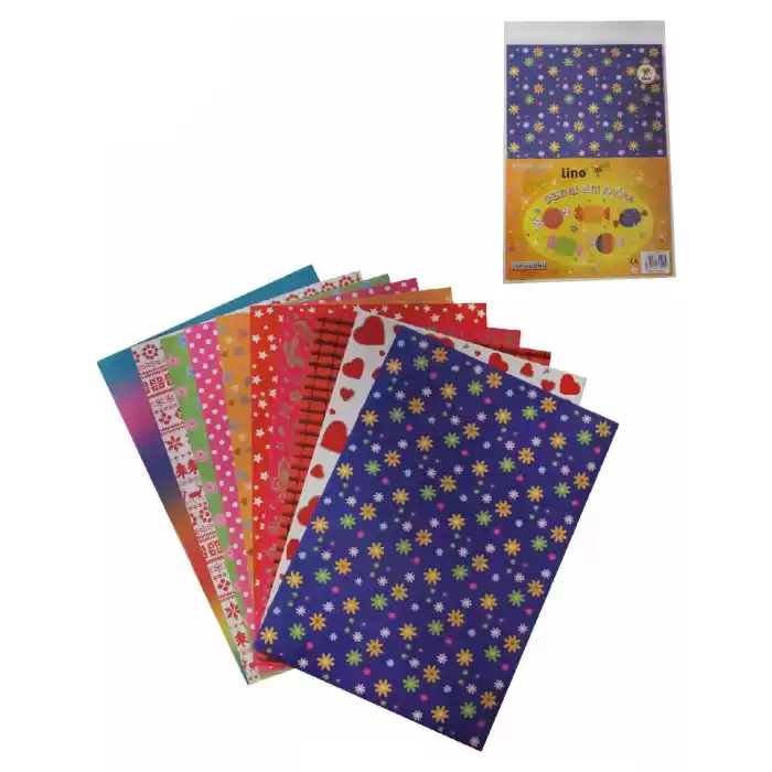 LİNO DESENLİ ELİŞİ KAĞIDI 10 LU PK.23x33 cm.2702J-2