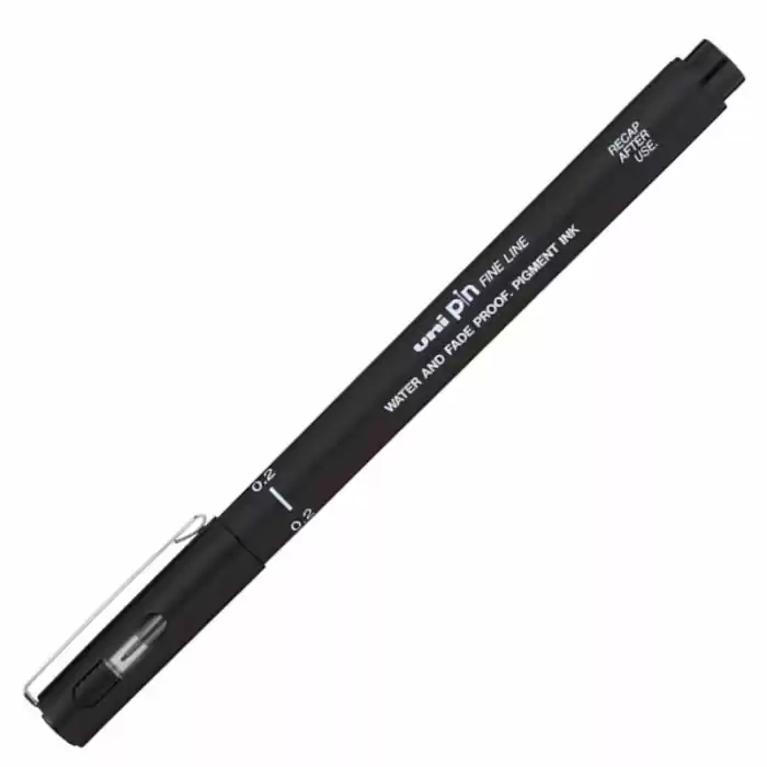 Uni-ball Pın02-200 Fınelıne Siyah Çizim Kalemi