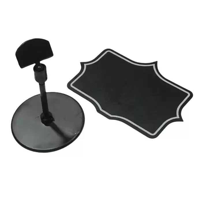 PVC Yazılıp-Silinebilen Ayaklı Siyah Yıldız Fiyat Etiketi 5 Ad./Pk.