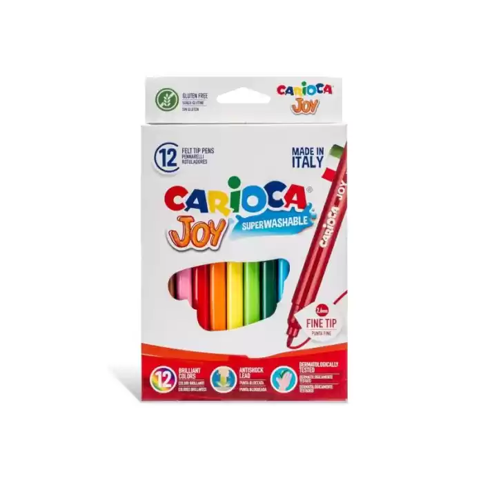 Carıoca Joy 12 Renk Yıkanabilir Keçeli Kalem 40614
